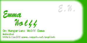 emma wolff business card
